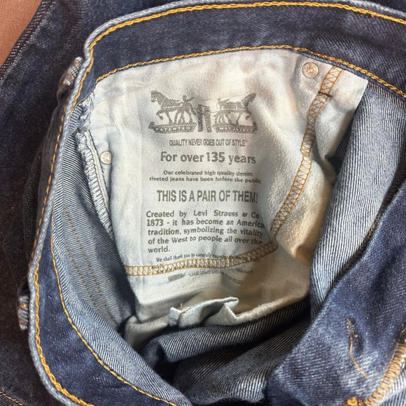 Levi's 517 Bootcut Jeans Mens 38x30 Dark Wash Denim Pants Classic Fit - Picture 5 of 7